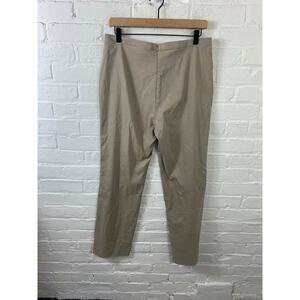 Gett Women's Straight Leg Trouser Pant Pull On Cotton Khaki Size Large